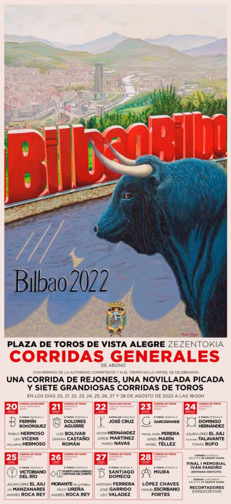 Carteles toros Bilbao 2022