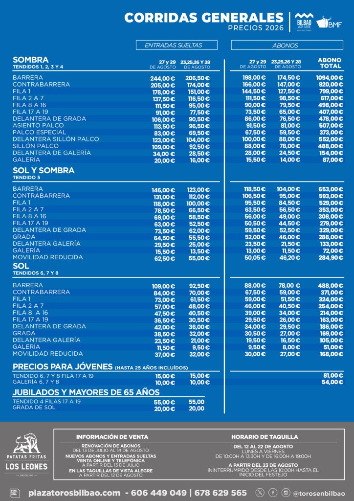 Plaza de toros de Bilbao | Corridas Generales 2026 | Servitoro